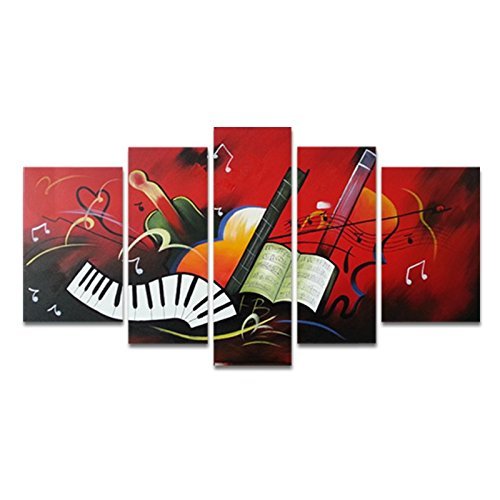 Hand-painted artwork the music score high q. wall art d…