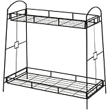 Panacea 86710 Plant Stand with Contemporary Tray Design and 2-Tier, 32-Inch Height, Black