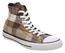 Converse All Star Hi Choc Brown Plaid - 5 Uk