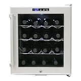 Whynter WC-16S SNO 16 Bottle Wine Cooler, Platinum with Lock