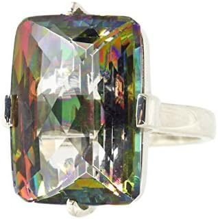 Sterling Silver Ring With Mystic Topaz