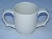 Dignity by Wade Ceramics - White Two Handled 9 oz. Mug - Set of 4