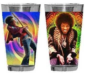 Image of Jimi Hendrix ~ Jimi Hendrix 2 Piece Pub Glasses