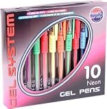 Review GRAFIX  / (Grafix) 10 NEON GEL PENS WITH CARRY BOX