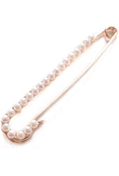 TQS Unique Punk Chic Safety Pin Scarf Lapel Candy Cane Brooch Mother's Day Gift