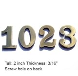 BOLTON House Numbers Solid Brass Available 0-9 Price Is For One Number Please Send Us An Email To Let Us Know What Numbers You Need