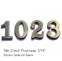 BOLTON House Numbers Solid Brass Available 0-9 Price Is For One Number Please Send Us An Email To Let Us Know What Numbers You Need
