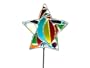 Star Lawn Ornament of Stained Glass, Multi Blues