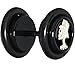 Black Stainless Steel White Top Hat Skeleton Cameo Cheater Plug Pair