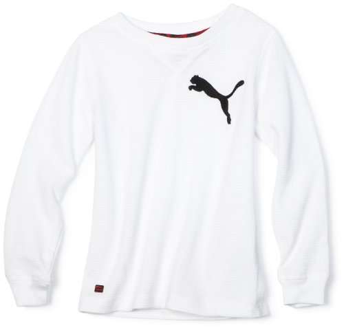 Puma - Kids Boys 2-7 Toddler Cat Thermal Tee, White, 3T