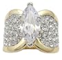 CZ Engagement Rings - 1.75 Cts. Marquise Center Pave CZ Engagement Ring