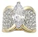 1.75 Cts. Marquise Center Pave CZ Engagement Ring