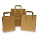 Brown Paper Carrier Bags with Flat Handles - 22xm x 26cm x 11cm - (1 box = 250 bags)