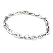7.4mm Solid Men's Stainless Steel Mariner-Style Link Chain Bracelet 8.5"