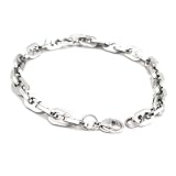 7.4mm Solid Men's Stainless Steel Mariner-Style Link Chain Bracelet 8.5"