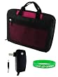 Acer Aspire One AOA110-1588 8.9-Inch Lightweight Checkpoint Friendly Netbook Bag with Home Wall Charger - Magenta Black