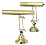 House of Troy Polished Brass Black Marble Piano Desk Lamp