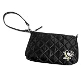 NHL Pittsburgh Penguins Ladies Black Quilted Wristlet Purse