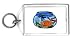 Keychain with the image of: tank, fish, cartoon, a