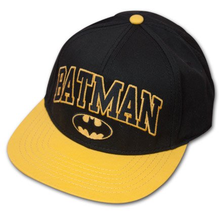  Batman Vintage Embroidered Logo Black Adjustable Cap