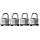 Master Lock 1803Q Laminated Steel Padlock, 1-1/2-Inch, 4-Pack