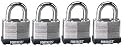 Master Lock 1803Q 1-1/2-Inch Laminated Steel Padlock, 4-Pack