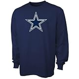Reebok Dallas Cowboys Navy Blue Primary Logo Long Sleeve T-shirt