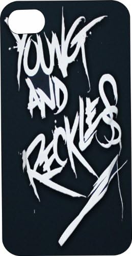One-Piece iPhone 4 or 4s Black Plastic Case Young & Reckless Slogan