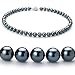 Black 7.5-8mm AAA Japanese Akoya Pearl Necklace-36-inch---Opera