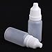 TOPWEL Excellent Quality 50pcs 15ml Empty Eyedrops Plastic Dropper Dropping Bottle Eye Liquid Dropper- Plug Can Removable the Lip Can Be Screwed On