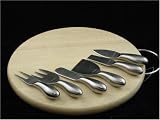 Kitchen & Housewares : Raclette Cheese and Meat Board with Four Knives & Two Forks