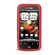 HTC Droid Incredible (Verizon) Soft Rubber Protector Silicone Skin Case Red