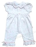 Ribbons and Roses Hand Embroidered Baby Jumpsuit