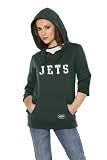 New York Jets Women's Laser Cut 3/4 Sleeve Pullover Hoodie - by Alyssa Milano