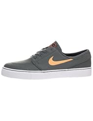 Nike SB Zoom Stefan Janoski Canvas - Dark Mica Green / Atomic Orange-Pink, 10 D US