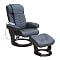 Massage Recliner Chair with Ottoman- Black