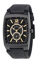 DKNY NY1383, Carbon Fibre Strap, Black Dial
