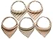 Habbies Baby Naturally Colored Organic Cotton Drool Reversible Triangle Bibs, Unisex 5-Pack Baby Gift Set (Naturally Colored)
