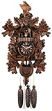 River City Clocks MD859-23 Eight Day Musical Cuckoo Clock with Dancers, Hand-Carved Eagle, Hunter, And Ram, 23-Inch Tall