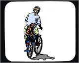 Mouse Pad with man, body, individuals, individual, humans, person, human, persons, monkey, bicycle, people, pet, riding