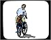Decorated Mouse Pad with man, body, individuals, individual, humans, person, human, persons, monkey, bicycle, people, pet, riding