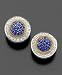 18k Gold & Sterling Silver Sapphire (7/8 ct. t.w.) & Diamond (1/3 ct. t.w.) Earrings