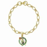 Boston Celtics Ladies Gold-Tone Charm Bracelet