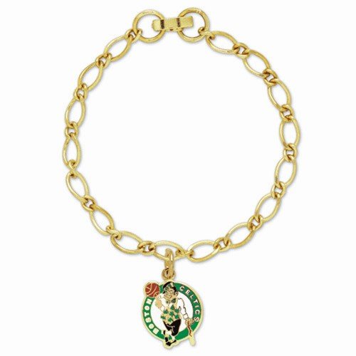 Boston Celtics Ladies Gold-Tone Charm Bracelet