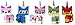 LEGO Movie Unikitty Collection (Set of 5) - Unikitty, Biznis, Queasy, Astro and Angry Kitty Set