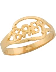 14k Real Yellow Gold Petite Gorgeous Baby Ring Jewelry
