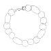 Sterling Silver Diamond-Cut Circle and Oval Link Bracelet, 7.5"