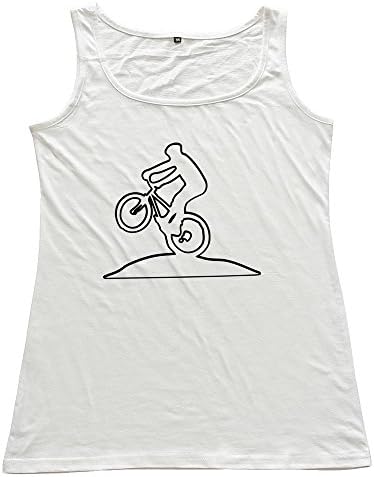 Women Extreme Sports Wildbike Outline Design Hot White Tops By RRG2G Large
