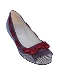 CORSO COMO Jackie Kiltie Flat in Wine Plaid