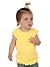Kavio! Infants Lettuce Edge Scoop Neck Cap Sleeve Top
